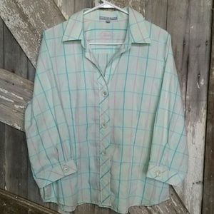 Foxcroft button down top-wrinkle free-size 16